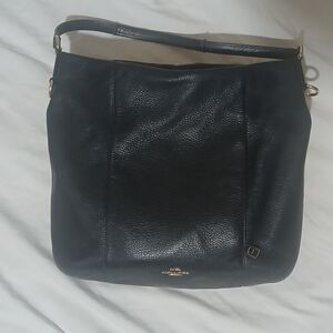 Coach Black Leather Shoulder Bag